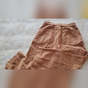 Ultra High Waisted Croped Casual Brown Pants